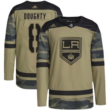 Authentic Adidas Youth Drew Doughty Los Angeles Kings Military Appreciation Practice Jersey - Camo