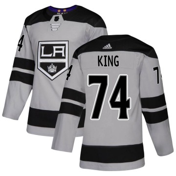 Authentic Adidas Youth Dwight King Los Angeles Kings Alternate Jersey - Gray