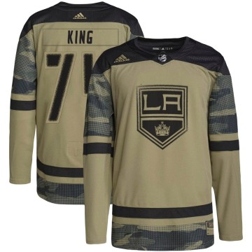 Authentic Adidas Youth Dwight King Los Angeles Kings Military Appreciation Practice Jersey - Camo