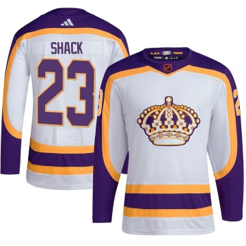 Authentic Adidas Youth Eddie Shack Los Angeles Kings Reverse Retro 2.0 Jersey - White