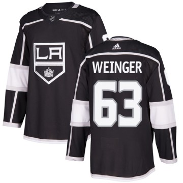 Authentic Adidas Youth Evan Weinger Los Angeles Kings Home Jersey - Black