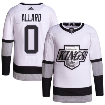 Authentic Adidas Youth Frederic Allard Los Angeles Kings 2021/22 Alternate Primegreen Pro Player Jersey - White