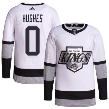 Authentic Adidas Youth Jack Hughes Los Angeles Kings 2021/22 Alternate Primegreen Pro Player Jersey - White