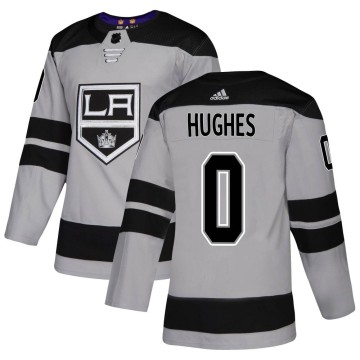 Authentic Adidas Youth Jack Hughes Los Angeles Kings Alternate Jersey - Gray