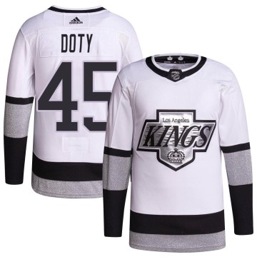Authentic Adidas Youth Jacob Doty Los Angeles Kings 2021/22 Alternate Primegreen Pro Player Jersey - White