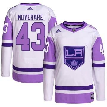 Authentic Adidas Youth Jacob Moverare Los Angeles Kings Hockey Fights Cancer Primegreen Jersey - White/Purple