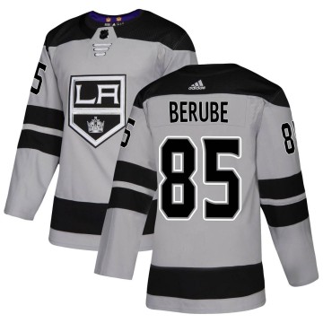 Authentic Adidas Youth Jean-Francois Berube Los Angeles Kings Alternate Jersey - Gray