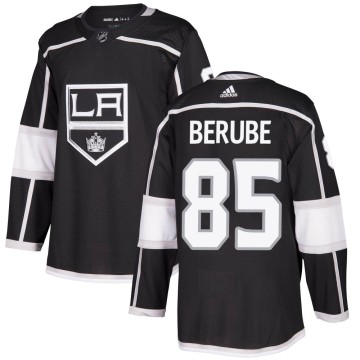Authentic Adidas Youth Jean-Francois Berube Los Angeles Kings Home Jersey - Black