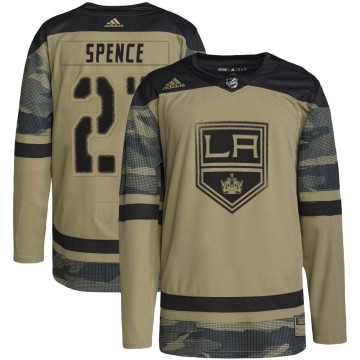 Authentic Adidas Youth Jordan Spence Los Angeles Kings Military Appreciation Practice Jersey - Camo