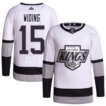 Authentic Adidas Youth Juha Widing Los Angeles Kings 2021/22 Alternate Primegreen Pro Player Jersey - White