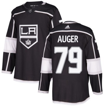 Authentic Adidas Youth Justin Auger Los Angeles Kings Home Jersey - Black