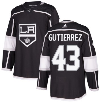Authentic Adidas Youth Justin Gutierrez Los Angeles Kings Home Jersey - Black