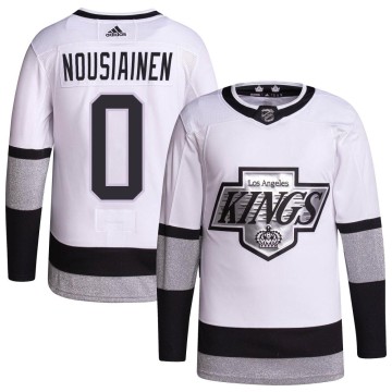 Authentic Adidas Youth Kim Nousiainen Los Angeles Kings 2021/22 Alternate Primegreen Pro Player Jersey - White