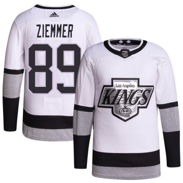 Authentic Adidas Youth Koehn Ziemmer Los Angeles Kings 2021/22 Alternate Primegreen Pro Player Jersey - White