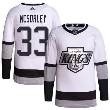 Authentic Adidas Youth Marty Mcsorley Los Angeles Kings 2021/22 Alternate Primegreen Pro Player Jersey - White