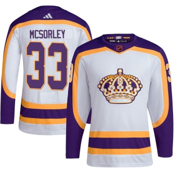 Authentic Adidas Youth Marty Mcsorley Los Angeles Kings Reverse Retro 2.0 Jersey - White