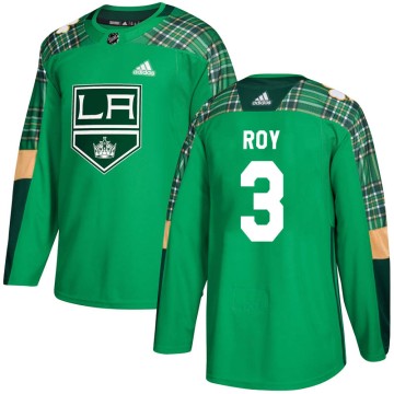 Authentic Adidas Youth Matt Roy Los Angeles Kings St. Patrick's Day Practice Jersey - Green