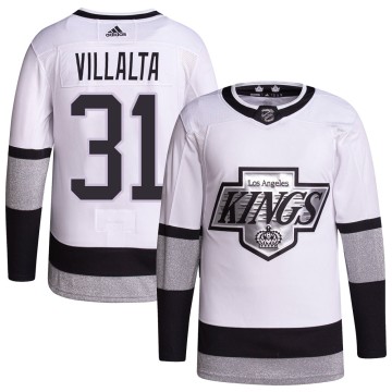Authentic Adidas Youth Matt Villalta Los Angeles Kings 2021/22 Alternate Primegreen Pro Player Jersey - White