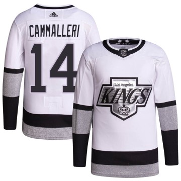 Authentic Adidas Youth Mike Cammalleri Los Angeles Kings 2021/22 Alternate Primegreen Pro Player Jersey - White