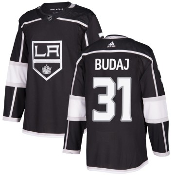 Authentic Adidas Youth Peter Budaj Los Angeles Kings Home Jersey - Black