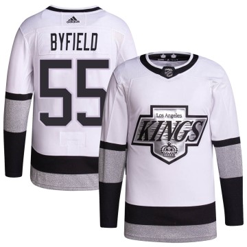 Authentic Adidas Youth Quinton Byfield Los Angeles Kings 2021/22 Alternate Primegreen Pro Player Jersey - White