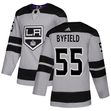 Authentic Adidas Youth Quinton Byfield Los Angeles Kings Alternate Jersey - Gray