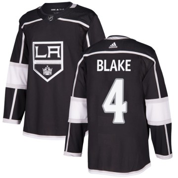 Authentic Adidas Youth Rob Blake Los Angeles Kings Home Jersey - Black