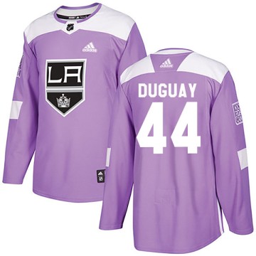 Authentic Adidas Youth Ron Duguay Los Angeles Kings Fights Cancer Practice Jersey - Purple