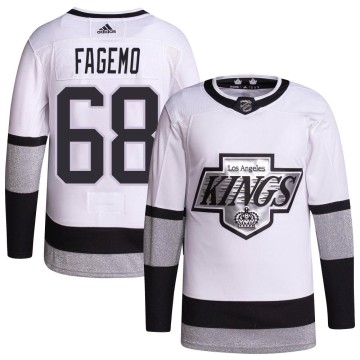 Authentic Adidas Youth Samuel Fagemo Los Angeles Kings 2021/22 Alternate Primegreen Pro Player Jersey - White