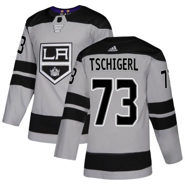 Authentic Adidas Youth Sean Tschigerl Los Angeles Kings Alternate Jersey - Gray
