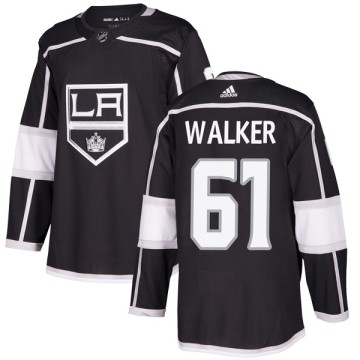 Authentic Adidas Youth Sean Walker Los Angeles Kings Home Jersey - Black