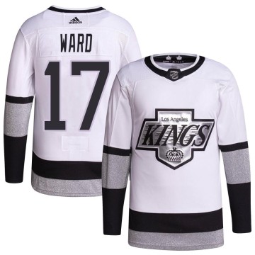 Authentic Adidas Youth Taylor Ward Los Angeles Kings 2021/22 Alternate Primegreen Pro Player Jersey - White