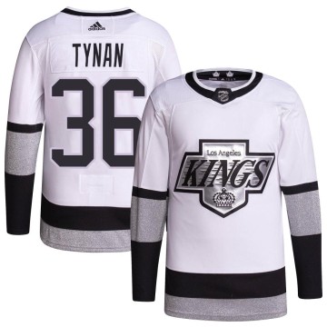 Authentic Adidas Youth T.J. Tynan Los Angeles Kings 2021/22 Alternate Primegreen Pro Player Jersey - White