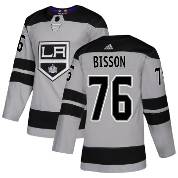 Authentic Adidas Youth Tobie Bisson Los Angeles Kings Alternate Jersey - Gray