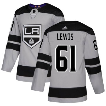 Authentic Adidas Youth Trevor Lewis Los Angeles Kings Alternate Jersey - Gray
