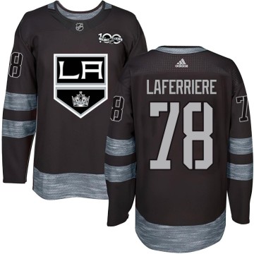 Authentic Men's Alex Laferriere Los Angeles Kings 1917-2017 100th Anniversary Jersey - Black