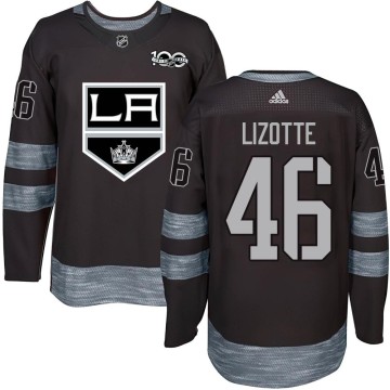 Authentic Men's Blake Lizotte Los Angeles Kings 1917-2017 100th Anniversary Jersey - Black