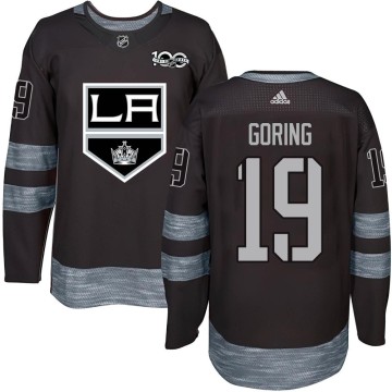 Authentic Men's Butch Goring Los Angeles Kings 1917-2017 100th Anniversary Jersey - Black