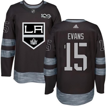 Authentic Men's Daryl Evans Los Angeles Kings 1917-2017 100th Anniversary Jersey - Black