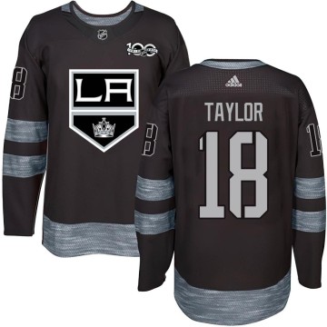 Authentic Men's Dave Taylor Los Angeles Kings 1917-2017 100th Anniversary Jersey - Black