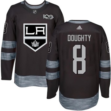 Authentic Men's Drew Doughty Los Angeles Kings 1917-2017 100th Anniversary Jersey - Black