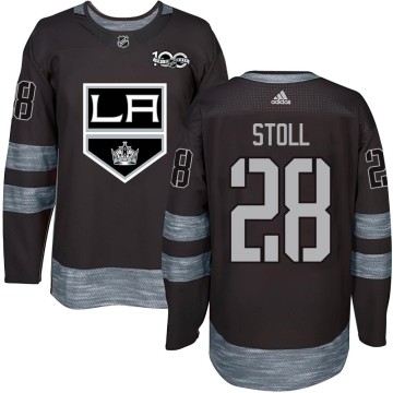 Authentic Men's Jarret Stoll Los Angeles Kings 1917-2017 100th Anniversary Jersey - Black