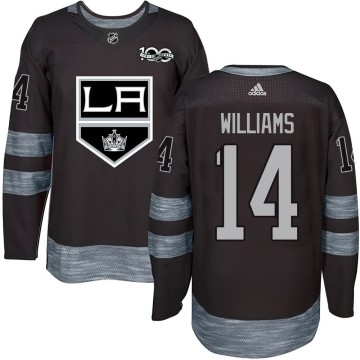 Authentic Men's Justin Williams Los Angeles Kings 1917-2017 100th Anniversary Jersey - Black
