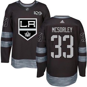 Authentic Men's Marty Mcsorley Los Angeles Kings 1917-2017 100th Anniversary Jersey - Black