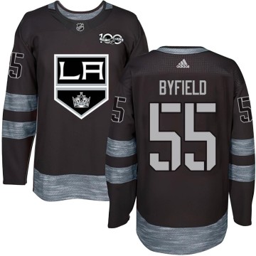 Authentic Men's Quinton Byfield Los Angeles Kings 1917-2017 100th Anniversary Jersey - Black