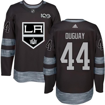 Authentic Men's Ron Duguay Los Angeles Kings 1917-2017 100th Anniversary Jersey - Black