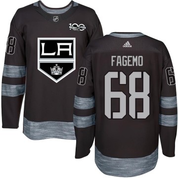 Authentic Youth Samuel Fagemo Los Angeles Kings 1917-2017 100th Anniversary Jersey - Black