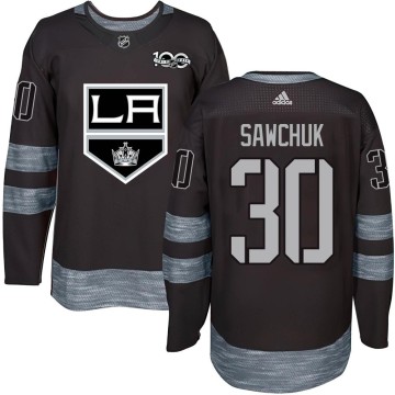 Authentic Youth Terry Sawchuk Los Angeles Kings 1917-2017 100th Anniversary Jersey - Black