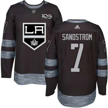 Authentic Youth Tomas Sandstrom Los Angeles Kings 1917-2017 100th Anniversary Jersey - Black