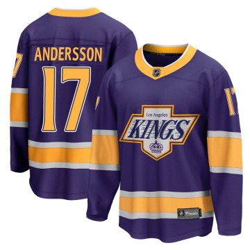 Breakaway Fanatics Branded Men's Lias Andersson Los Angeles Kings 2020/21 Special Edition Jersey - Purple